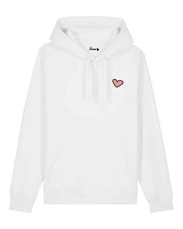 Hoodie Nana Heart Unisex Wit